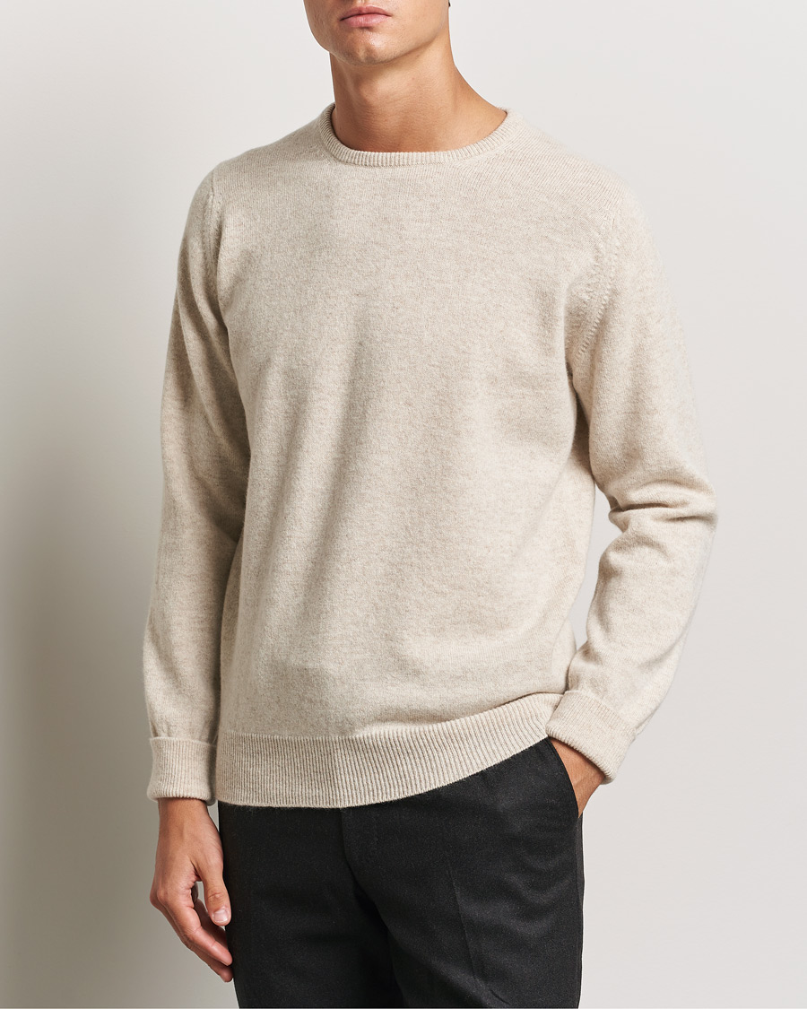 Mies |  | William Lockie | Rob Lambswool Crewneck Linen