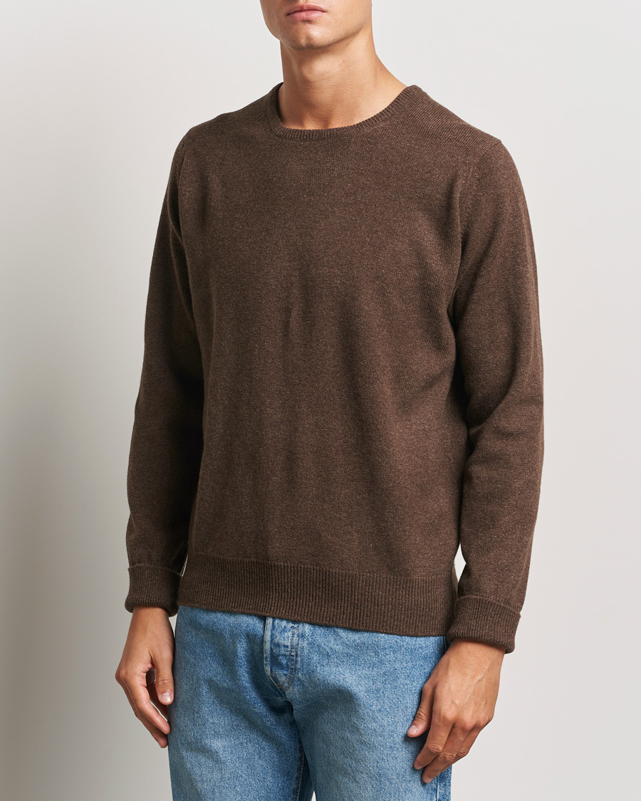 Mies |  | William Lockie | Rob Lambswool Crewneck Mocha