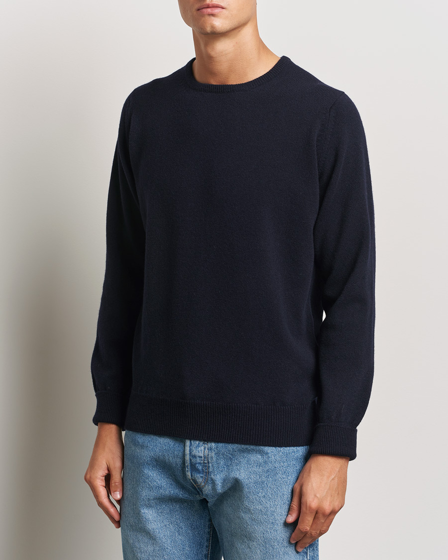 Mies |  | William Lockie | Rob Lambswool Crewneck Navy