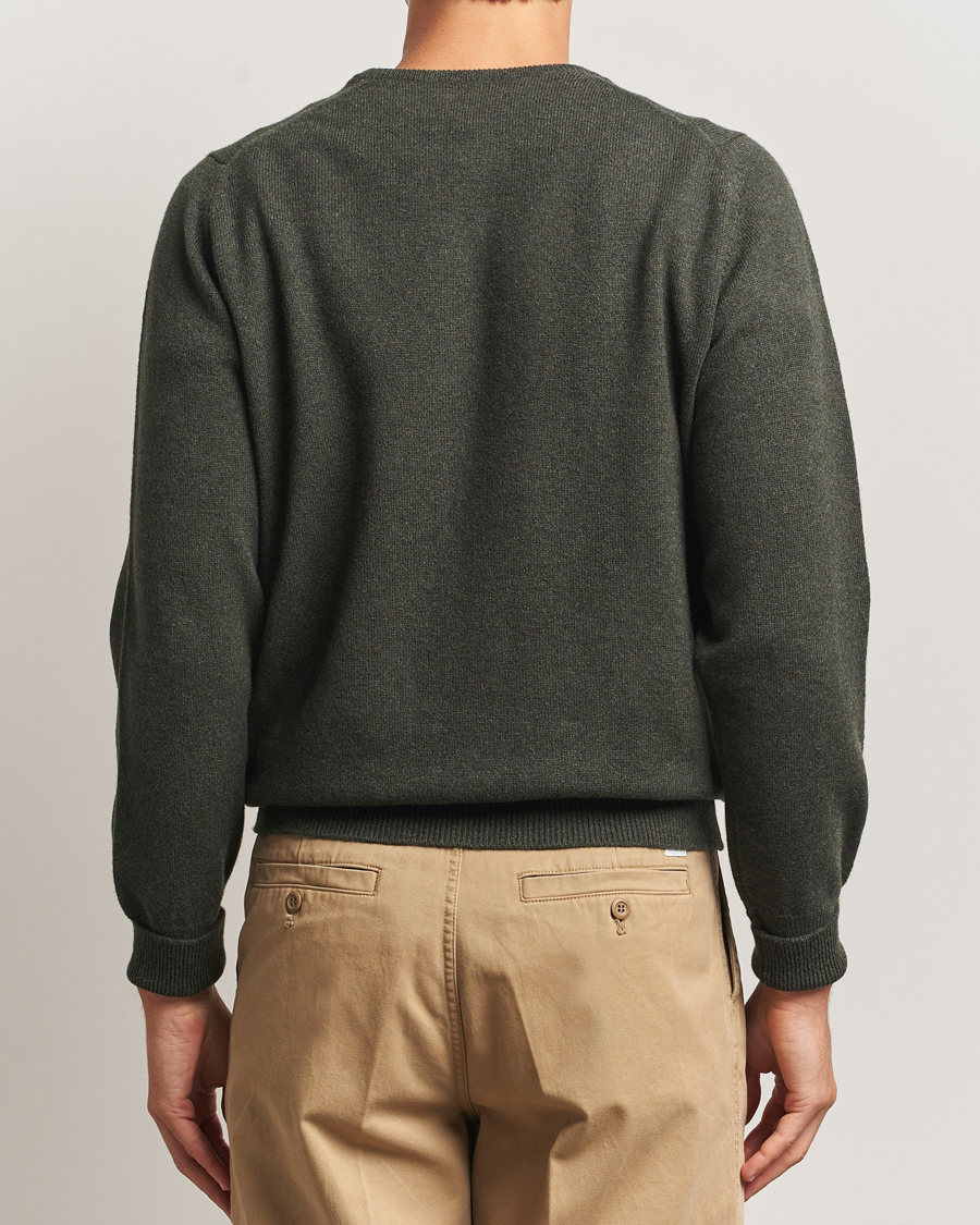 Mies | Puserot | William Lockie | Rob Lambswool Crewneck Seaweed