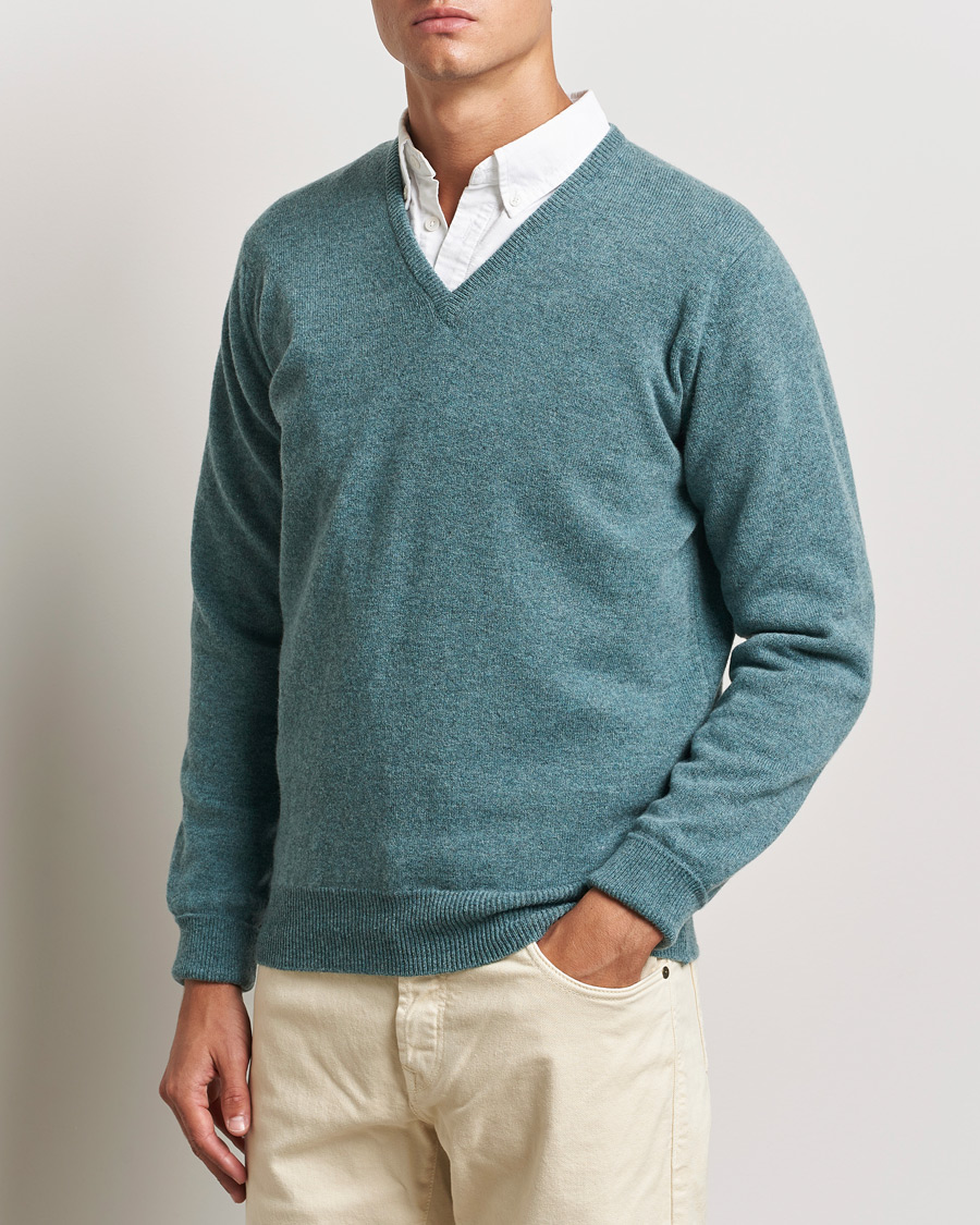 Mies |  | William Lockie | Rob Lambswool V-Neck Caspian