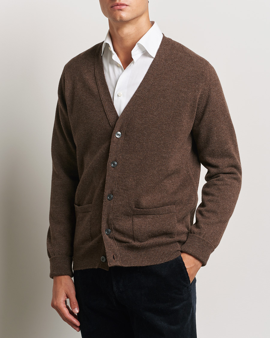 Mies |  | William Lockie | Rob Lambswool Cardigan Mocha