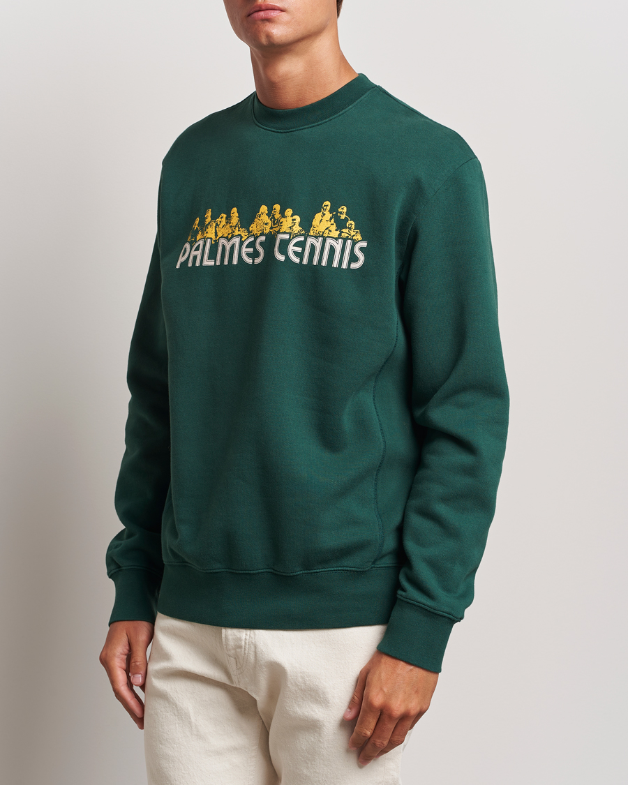 Mies | Active | Palmes | Entou Crewneck Sweatshirt Dark Green