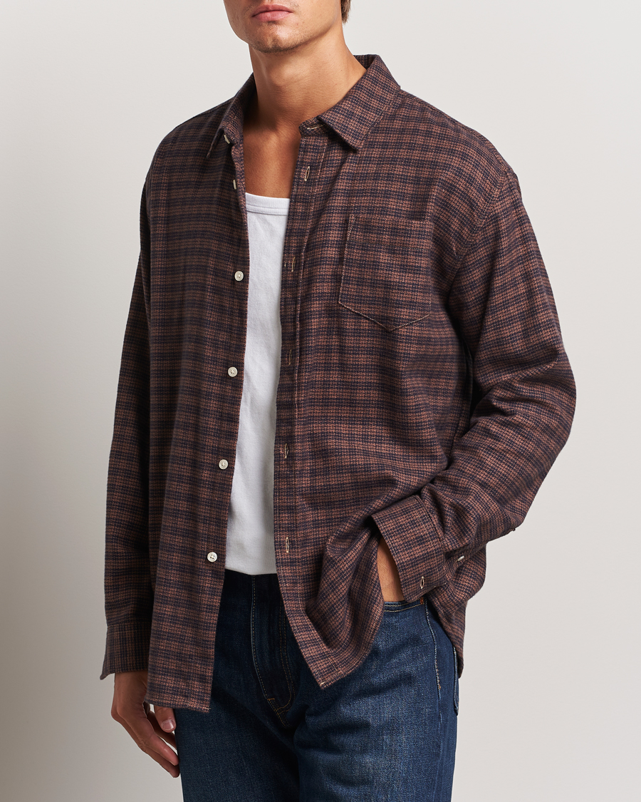 Mies |  | Palmes | Joseph Flannel Shirt Navy