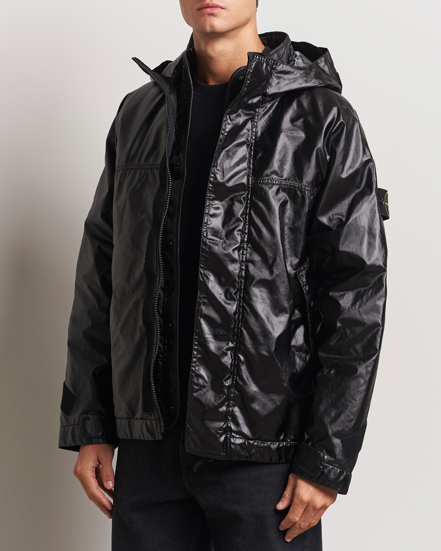 Mies |  | Stone Island | Glass Cover-TC Garment Dyed Detach Vest Jacket Black