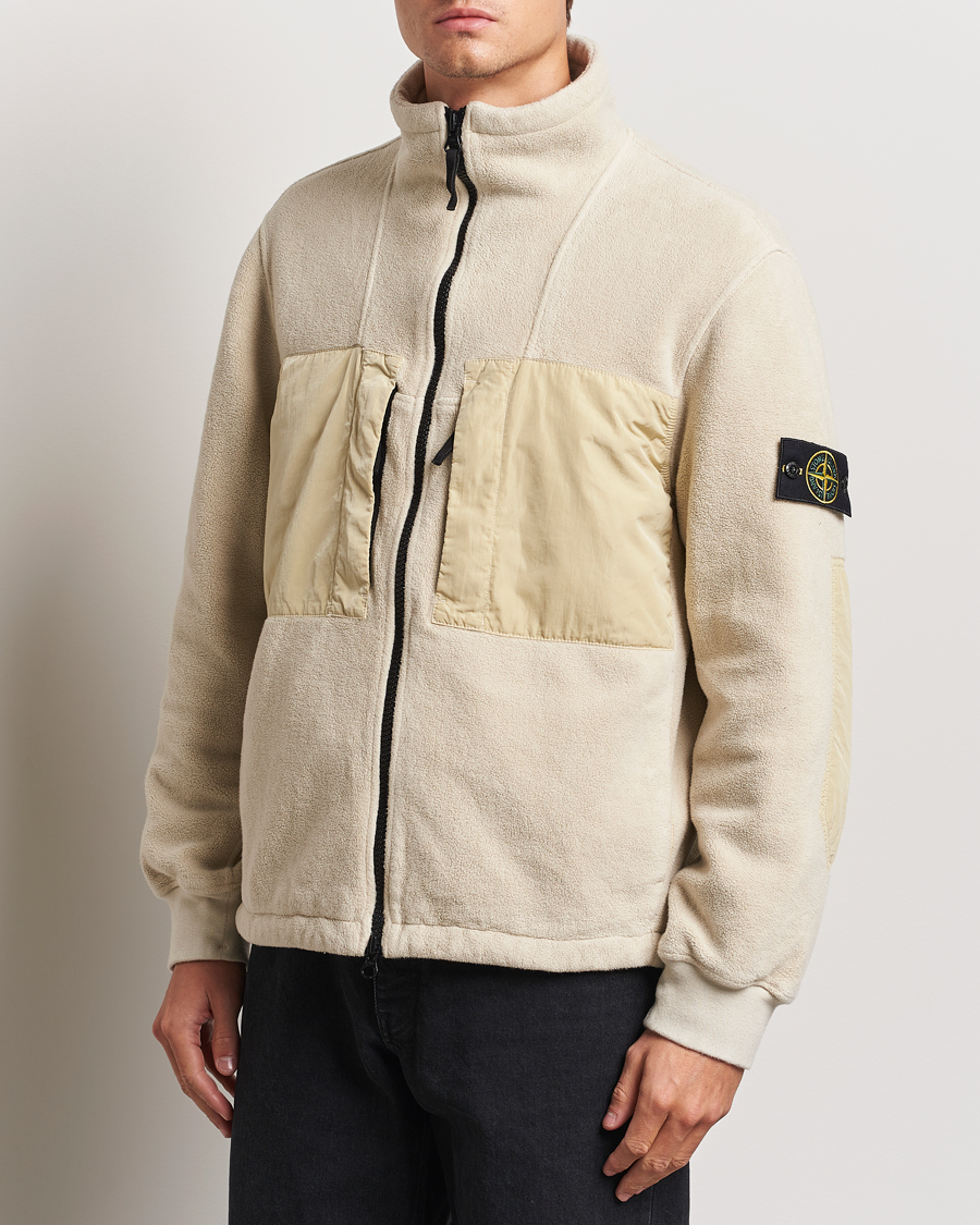 Mies |  | Stone Island | Nylon Cotton Fleece Jacket Plaster