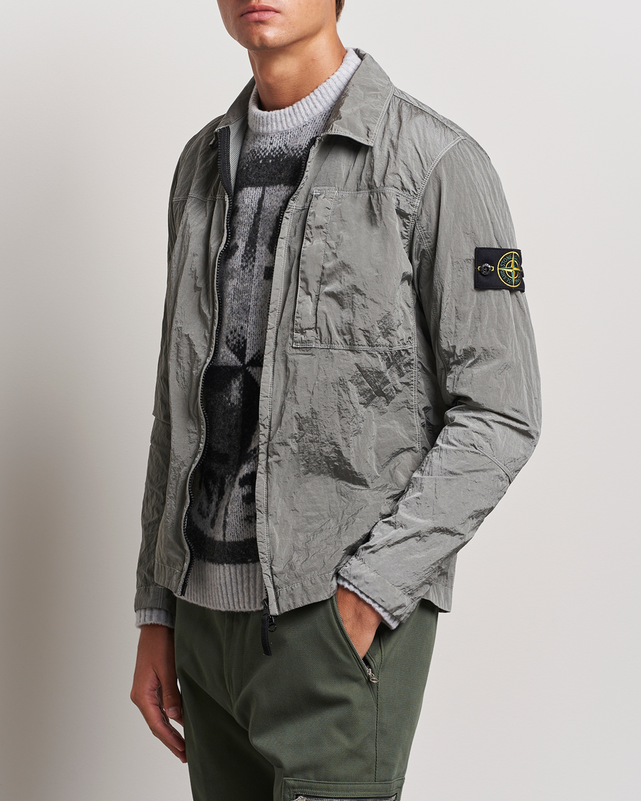 Mies |  | Stone Island | Nylon Metal Zip Overshirt Grey