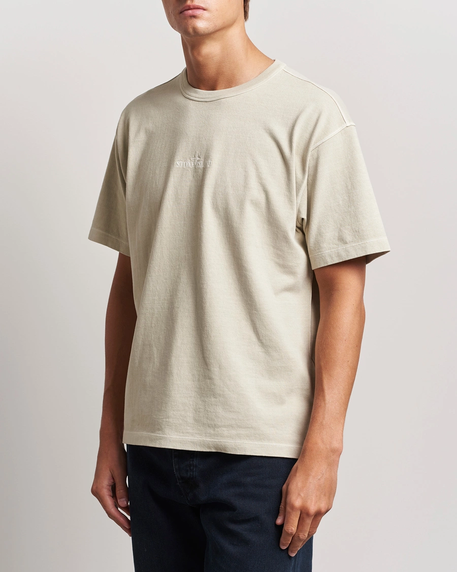 Mies |  | Stone Island | Old Dyed Cotton Logo T-Shirt Plaster