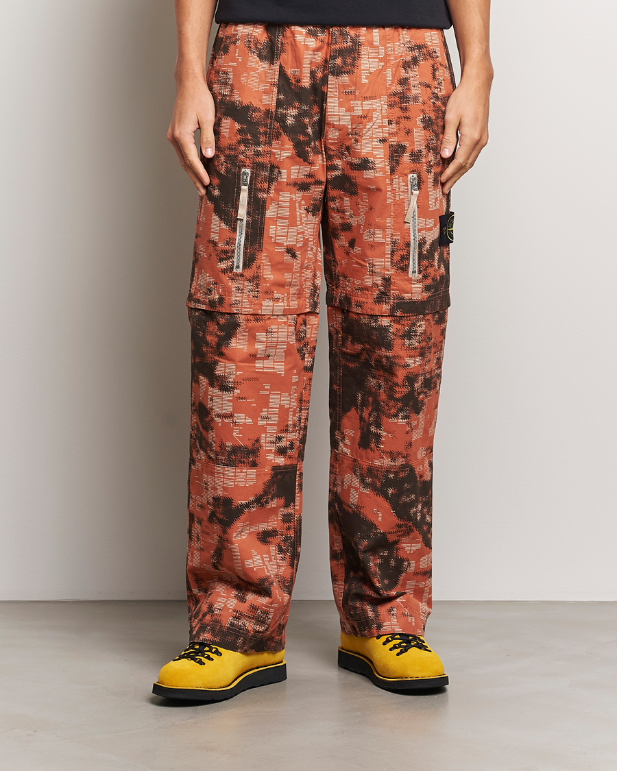 Mies |  | Stone Island | Brused Cotton Canvas Camo Cargo Pants Orange