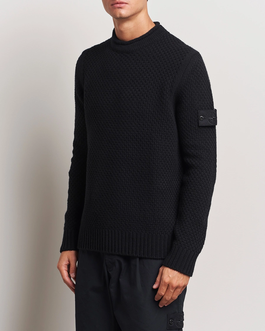 Mies |  | Stone Island | Ghost Knitted Geelong Mock Neck Black