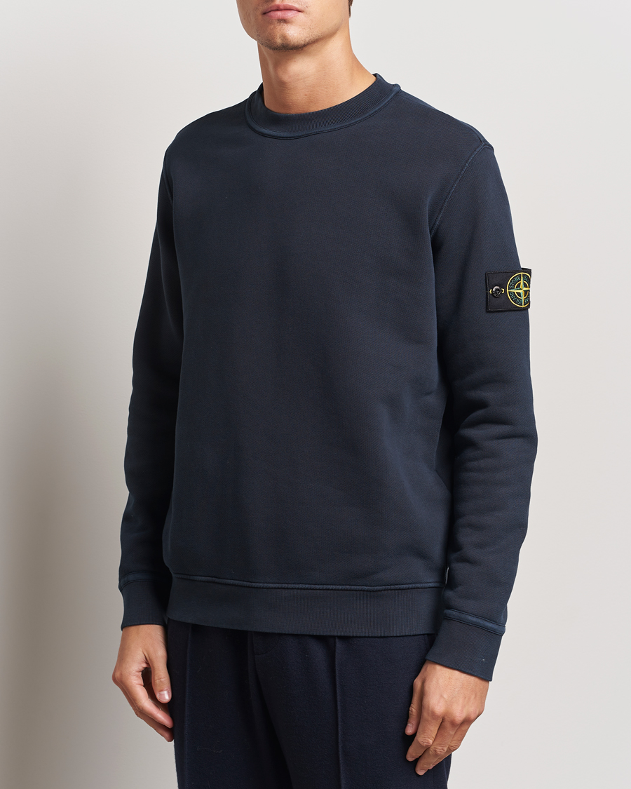 Mies |  | Stone Island | Old Dyed Cotton Sweatshirt Navy Blue