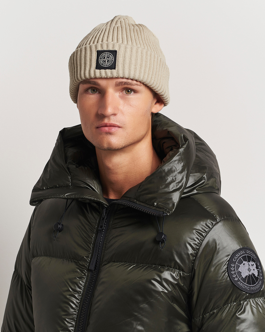 Mies |  | Stone Island | Full Rib Wool Beanie Plaster