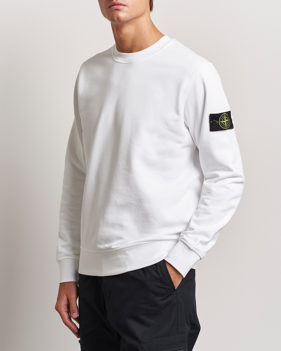 Mies |  | Stone Island | Garment Dyed Fleece Sweatshirt White
