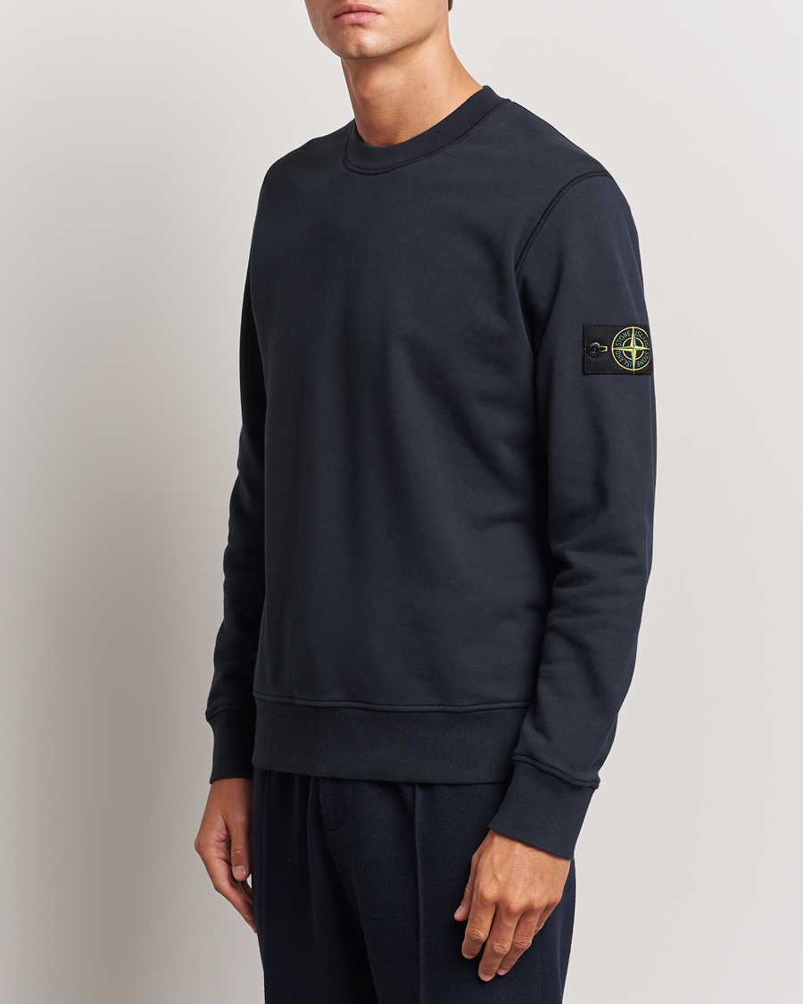 Mies | Collegepuserot | Stone Island | Garment Dyed Fleece Sweatshirt Navy Blue