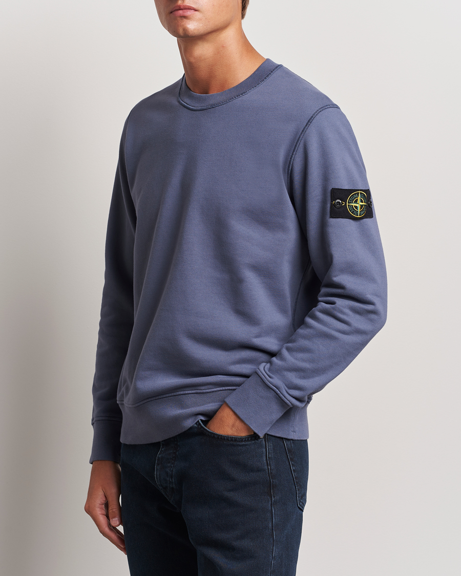 Mies |  | Stone Island | Garment Dyed Fleece Sweatshirt Mid Blue