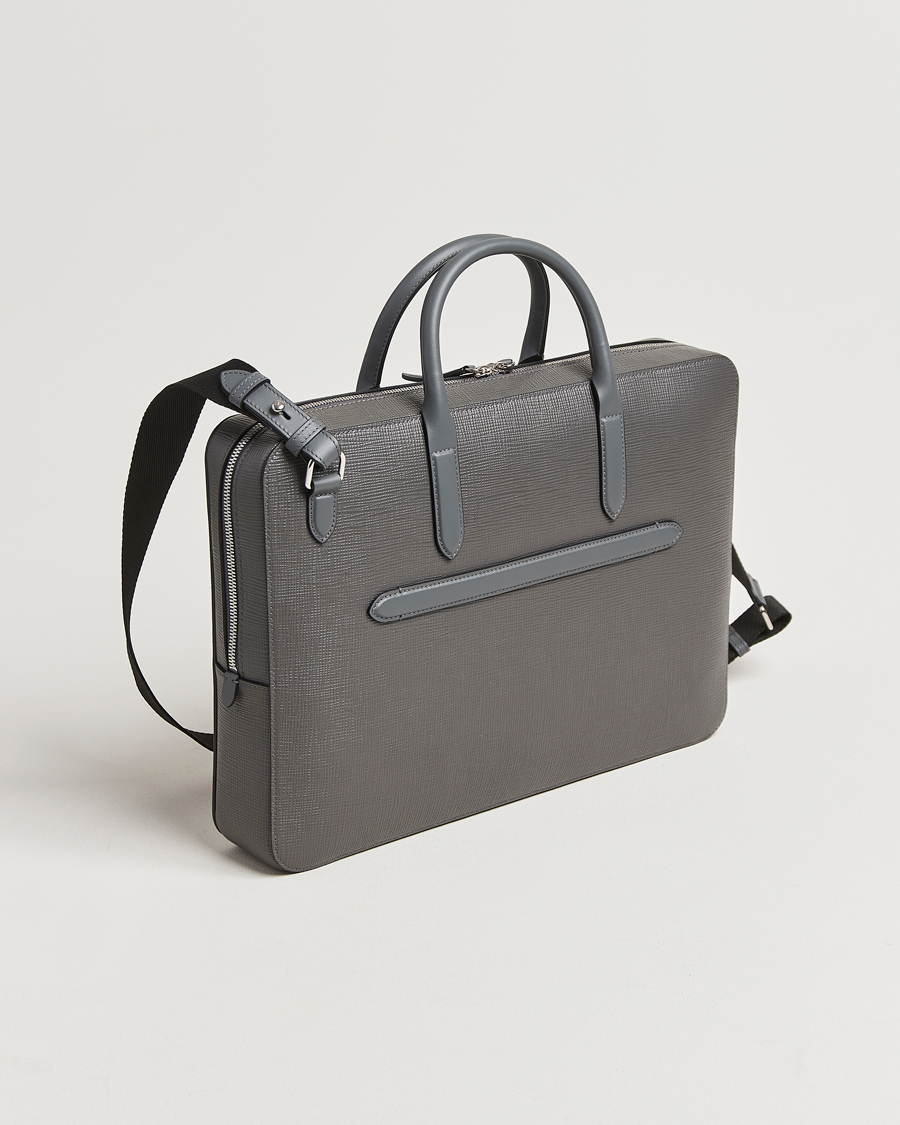 Mies |  | Smythson | Panama Lightweight Briefcase Storm Grey