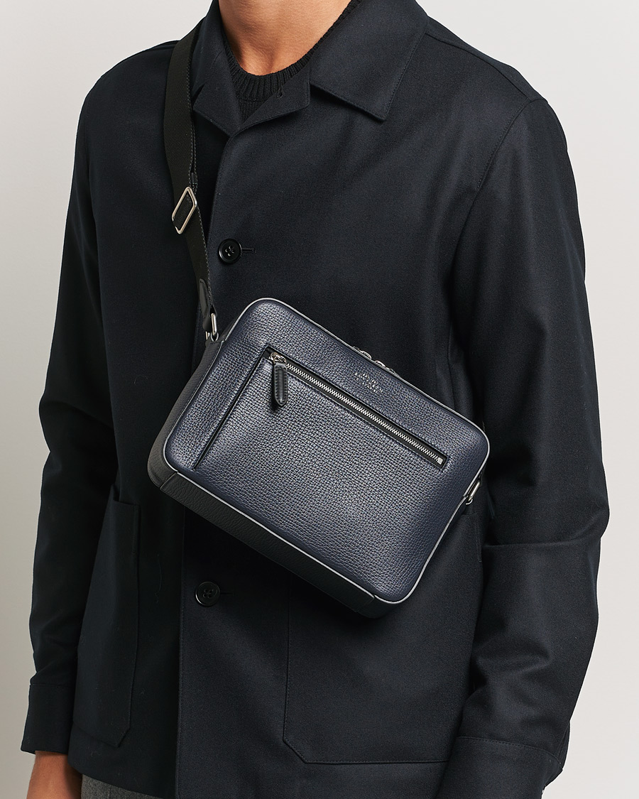 Mies |  | Smythson | Ludlow Zip Crossbody Bag Navy