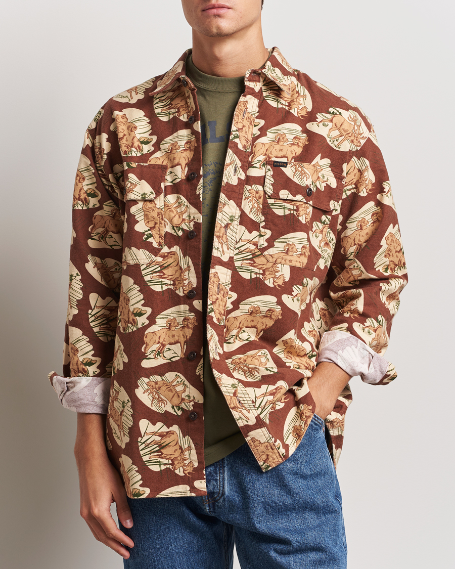 Mies |  | Filson | Field Flannel Shirt Sorrel Horse/Wildlife