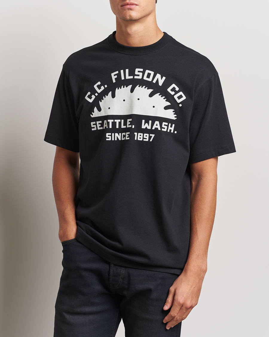 Mies |  | Filson | Printed Cotton T-Shirt Black