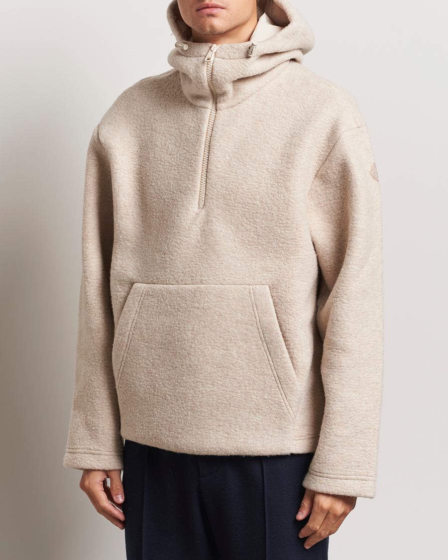 Mies |  | Moncler | Half Zip Hoodie Beige