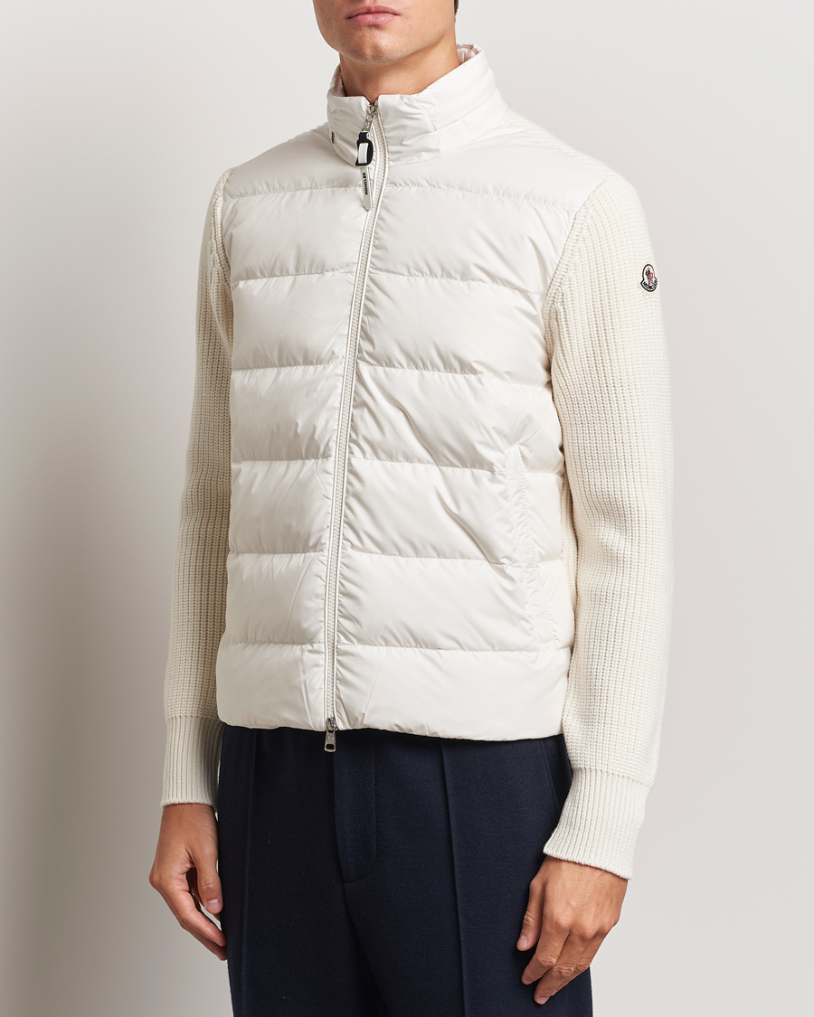 Mies |  | Moncler | Padded Zip Cardigan Off White