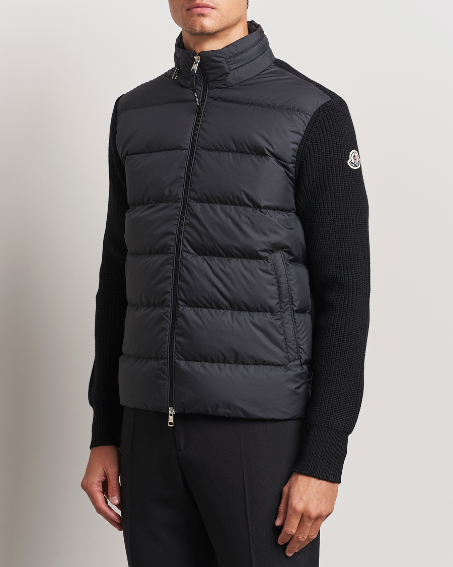 Mies |  | Moncler | Padded Zip Cardigan Black