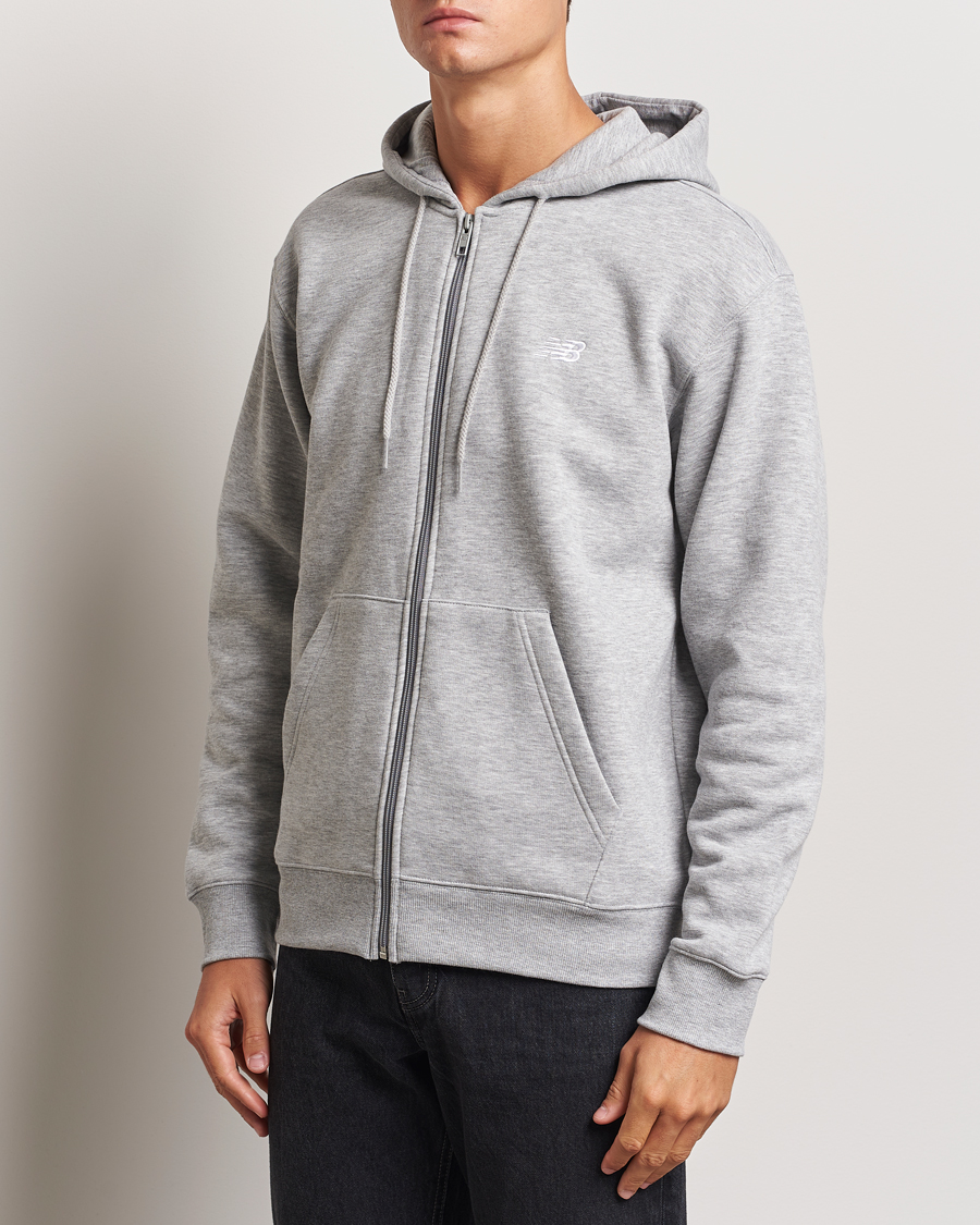 Mies |  | New Balance | Essentials Full Zip Fleece Hoodie Athletic Grey