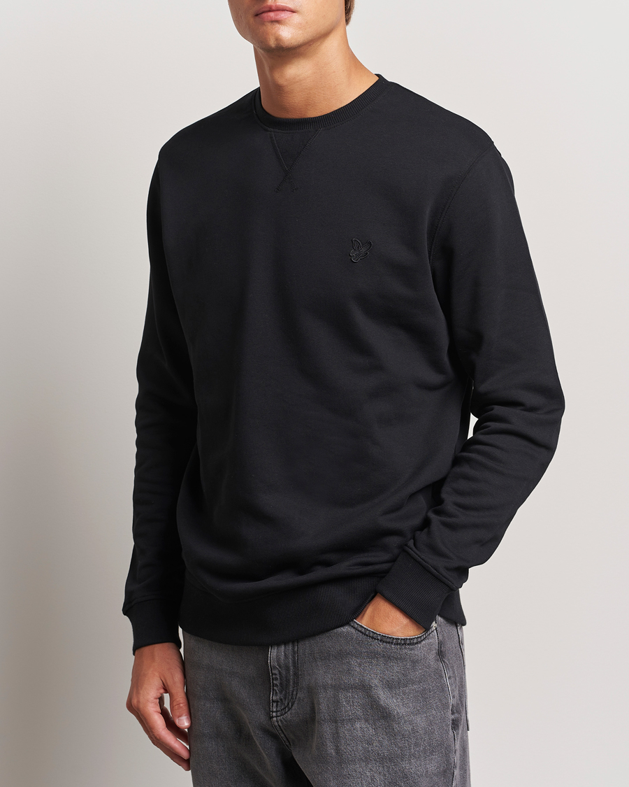 Mies |  | Lyle & Scott | Tonal Eagle Crew Neck Sweatshirt Jet Black