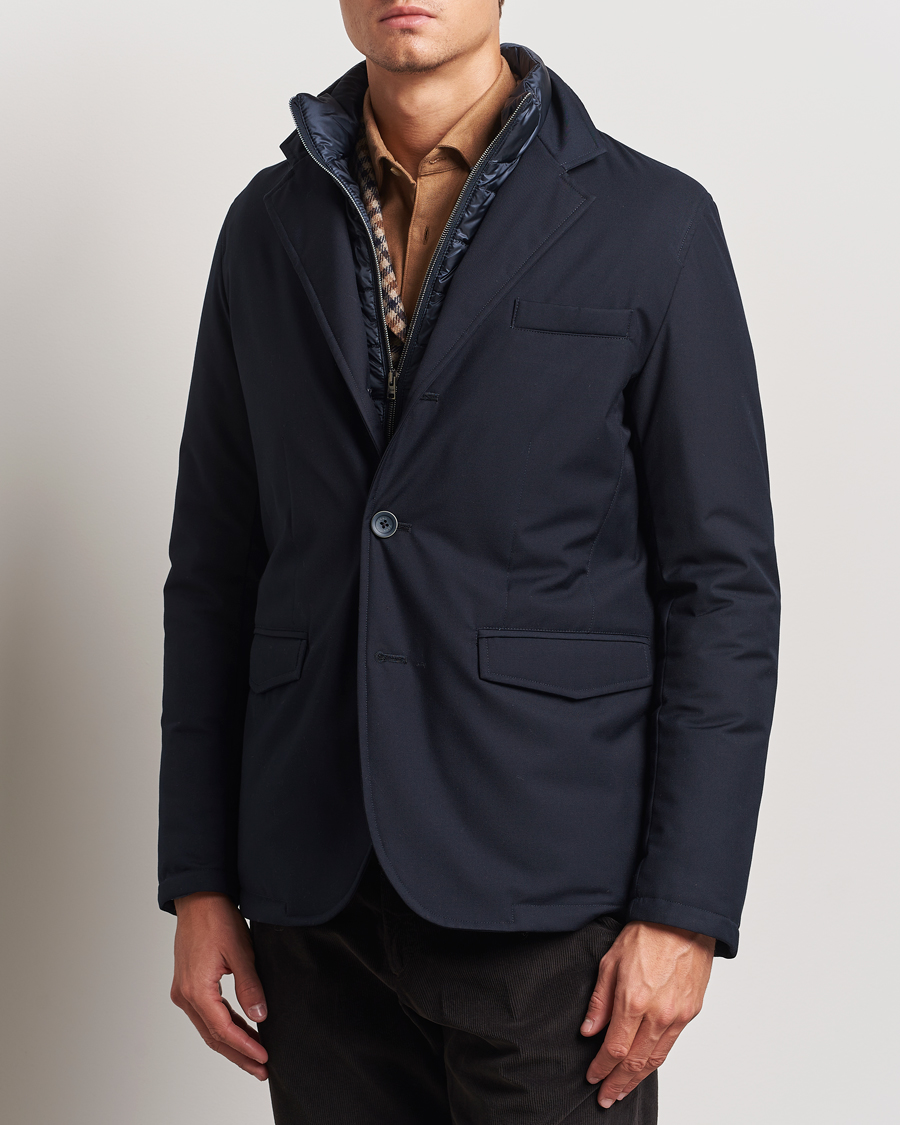 Mies |  | Herno | Water Repellent Down Blazer Navy