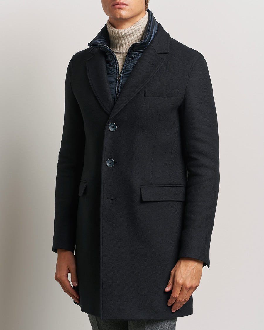 Mies |  | Herno | Wool Zip Coat Navy