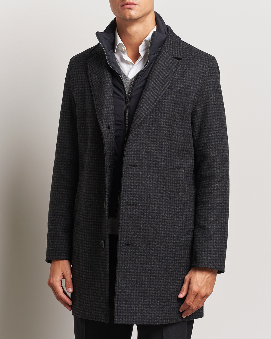 Mies |  | Herno | Wool Zip Coat Charcoal