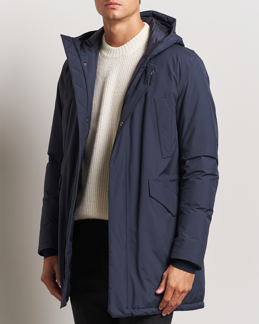 Mies |  | Herno | Laminar Fishtail Parka Navy