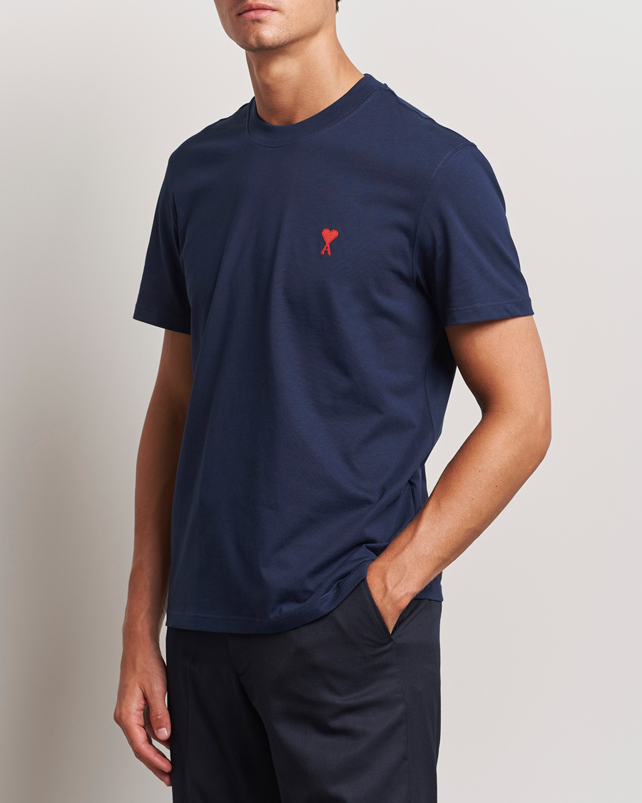 Mies |  | AMI | Heart Logo T-Shirt Nautic Blue