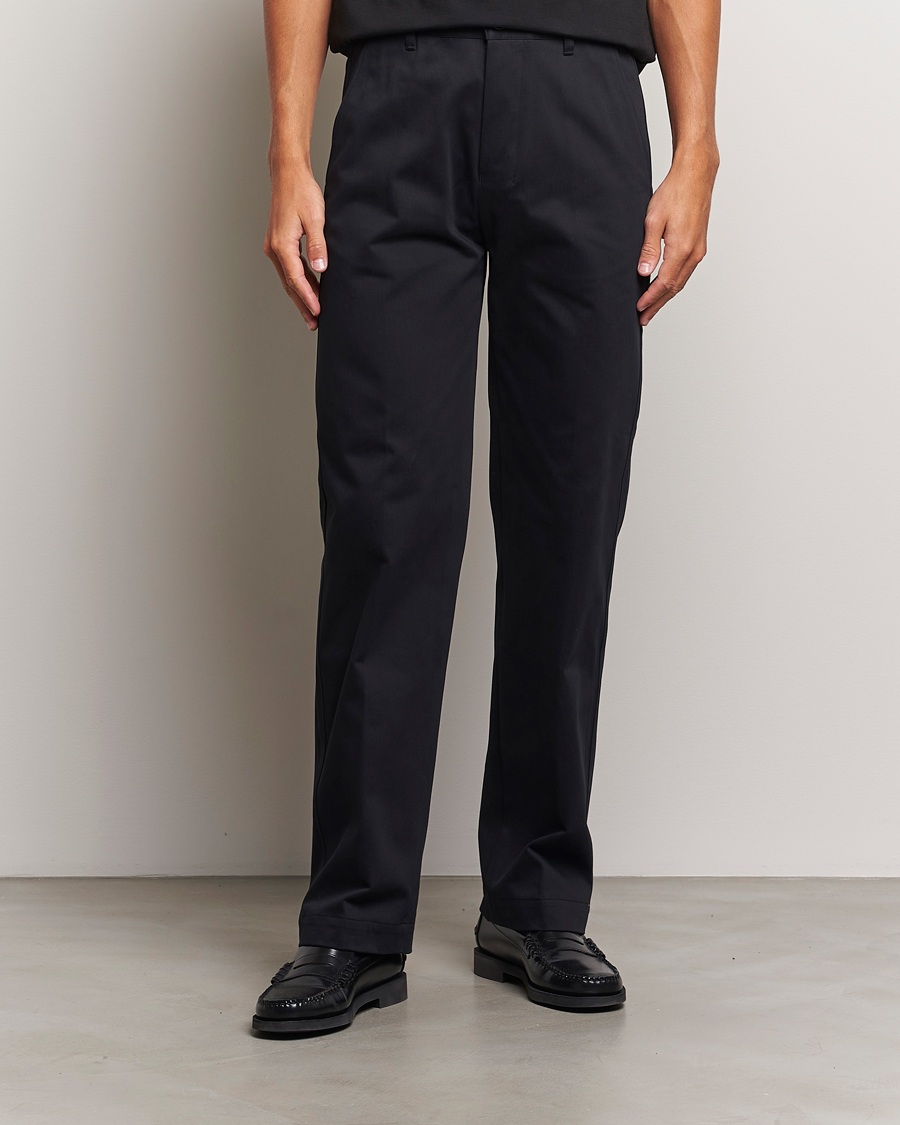 Mies |  | AMI | Straight Fit Chino Trousers Black