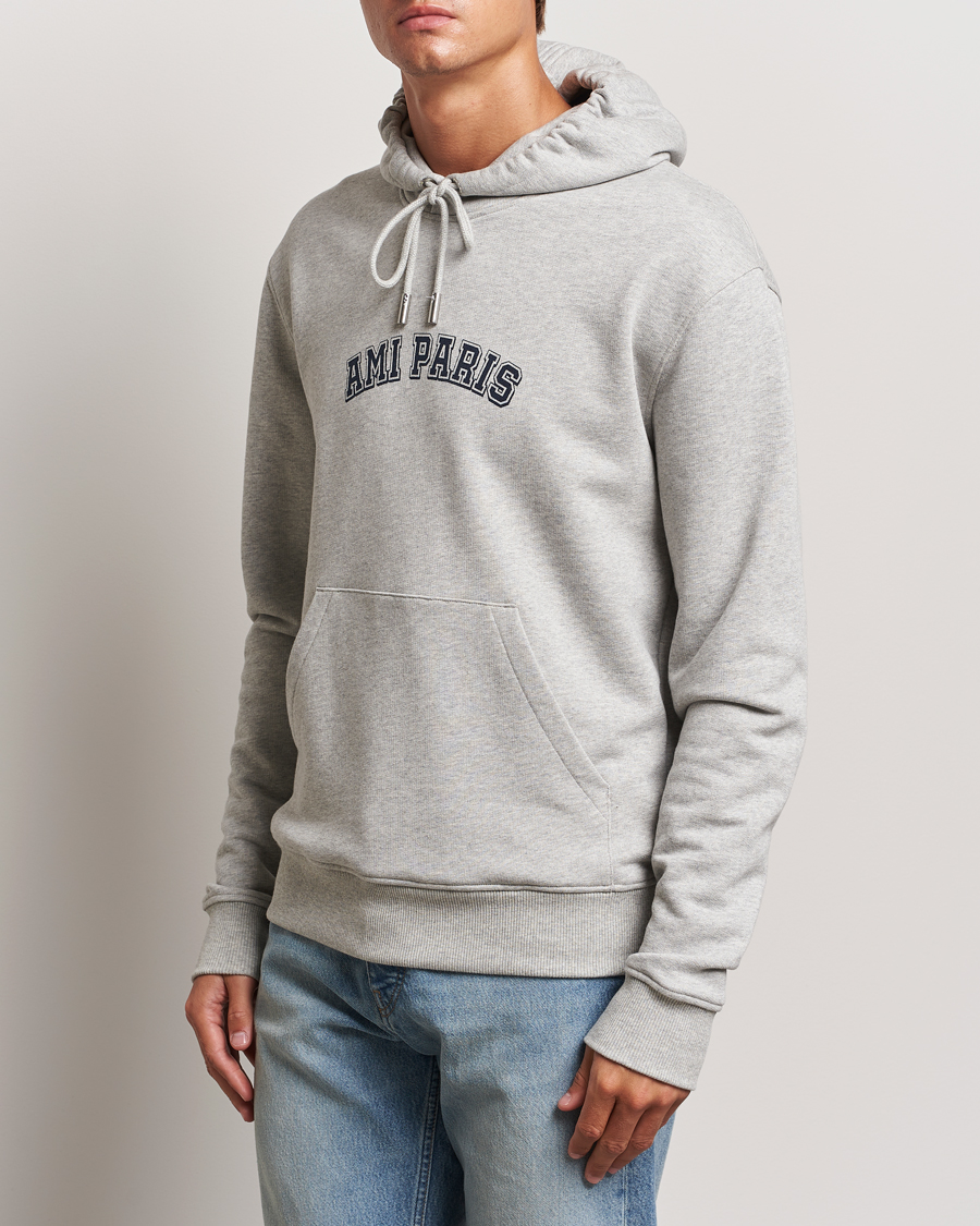 Mies |  | AMI | Paris Logo Hoodie Heather Ash Grey