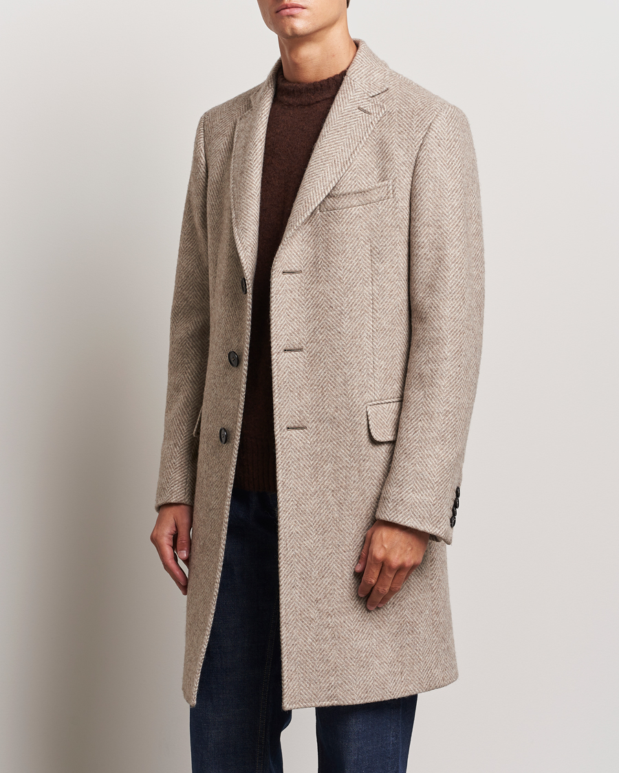Mies |  | Zegna | Wool/Cashmere Double Breasted Coat Beige