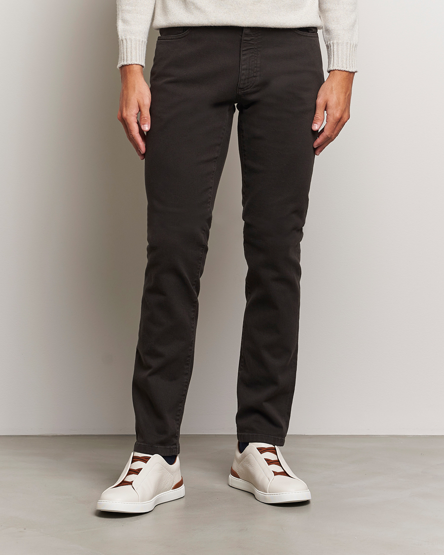 Mies |  | Zegna | 5-Pocket Comfort Denim Pants Dark Brown