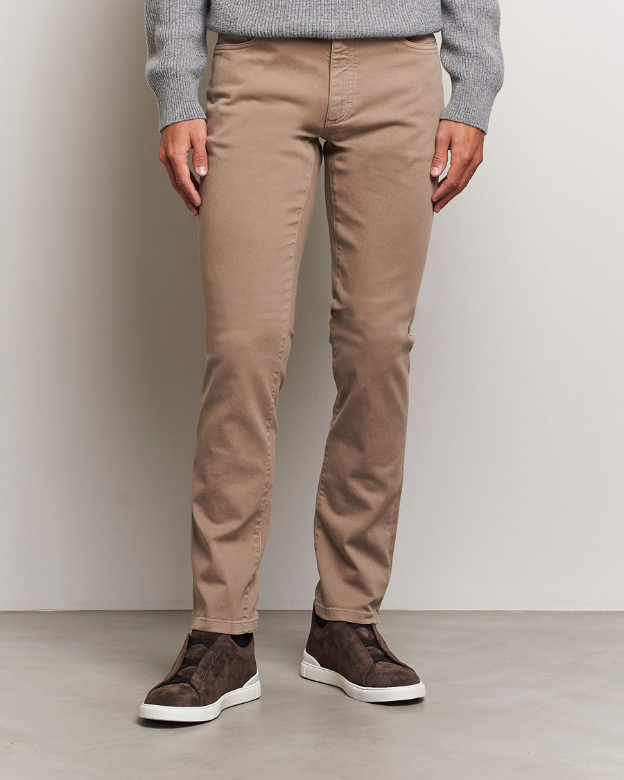 Mies |  | Zegna | 5-Pocket Comfort Denim Pants Beige