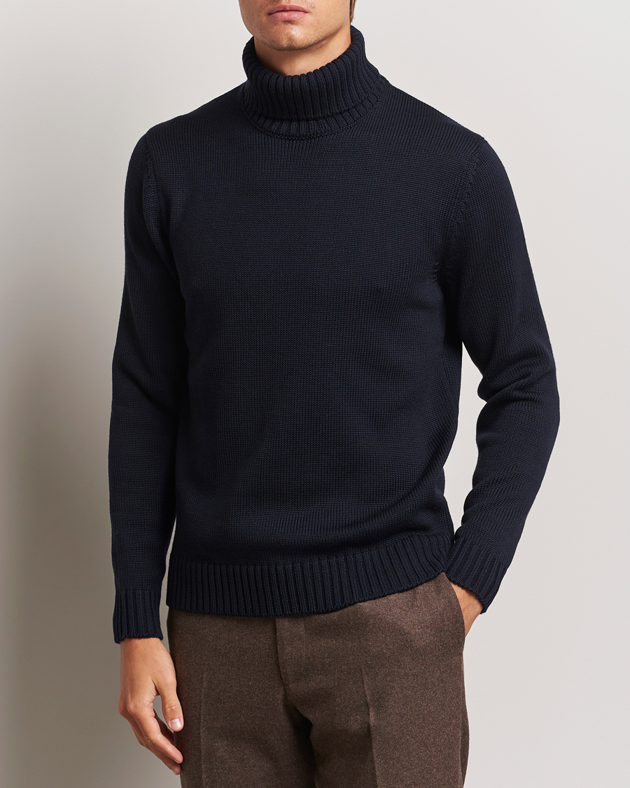 Mies |  | Zanone | Virgin Merino Wool Rollneck Navy