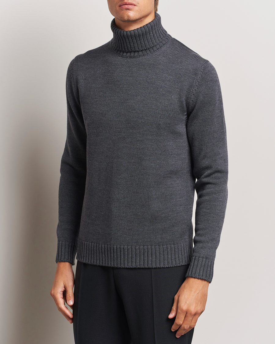 Mies | Slowear | Zanone | Virgin Merino Wool Rollneck Grey Melange