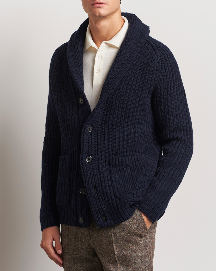 Mies |  | Zanone | Shawl Collar Cardigan Navy