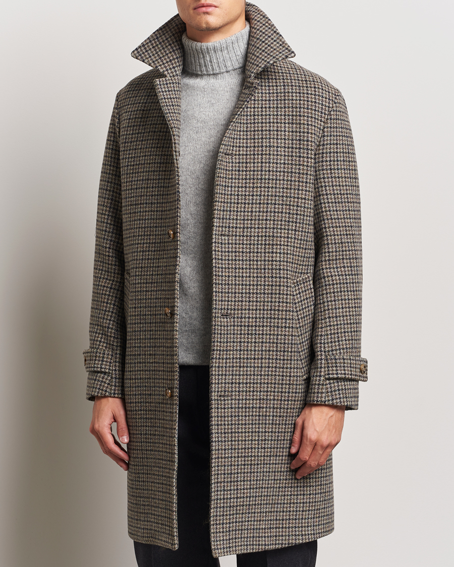 Mies |  | Valstar | Marcello Wool Overcoat Grey Houndstooth