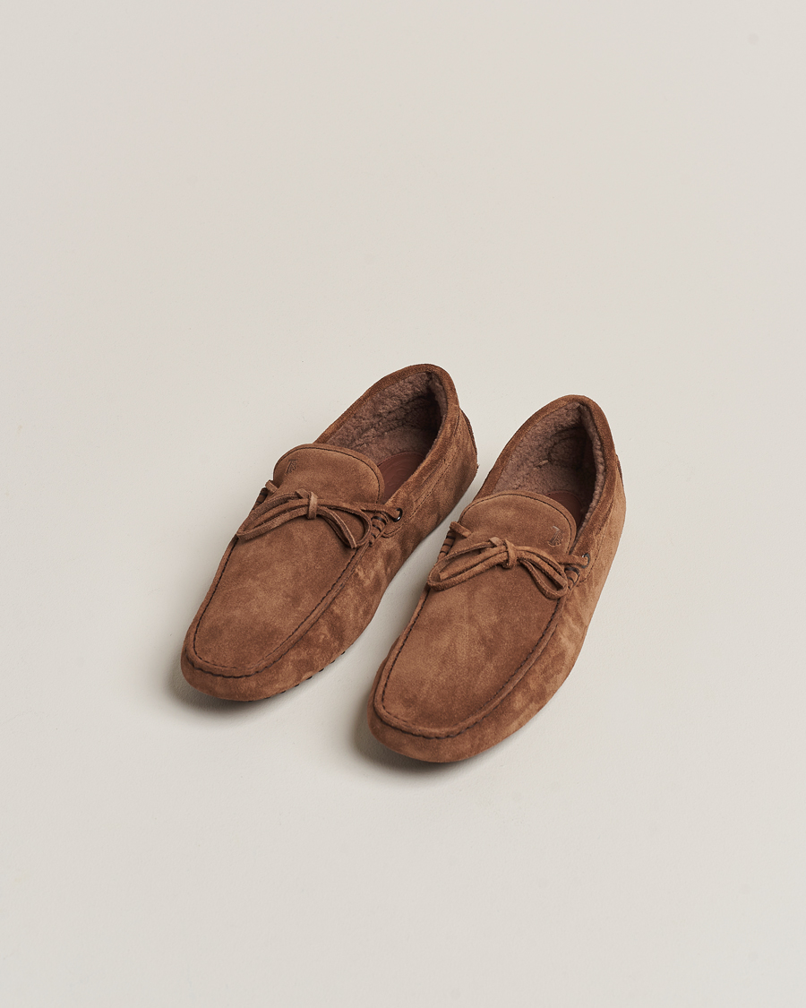 Mies |  | Tod\'s | Winter Shearling Gommino Brown Suede