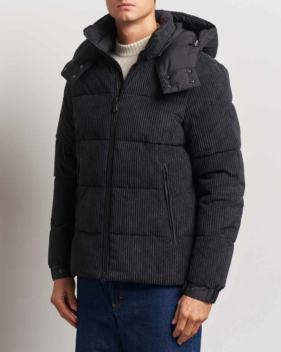 Mies |  | Save The Duck | Albus Cord Padded Puffer Jacket Black