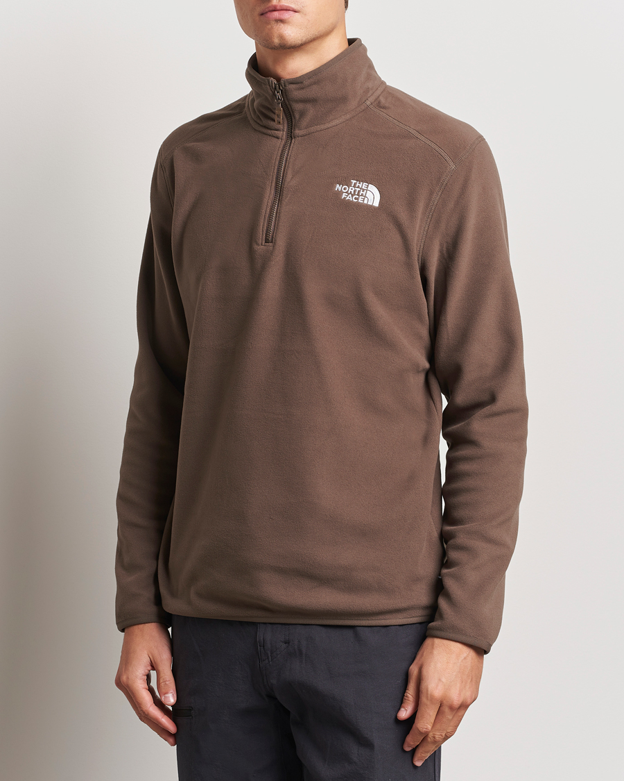 Mies |  | The North Face | 100 Glacier Fleece 1/4 Zip Dark Brown