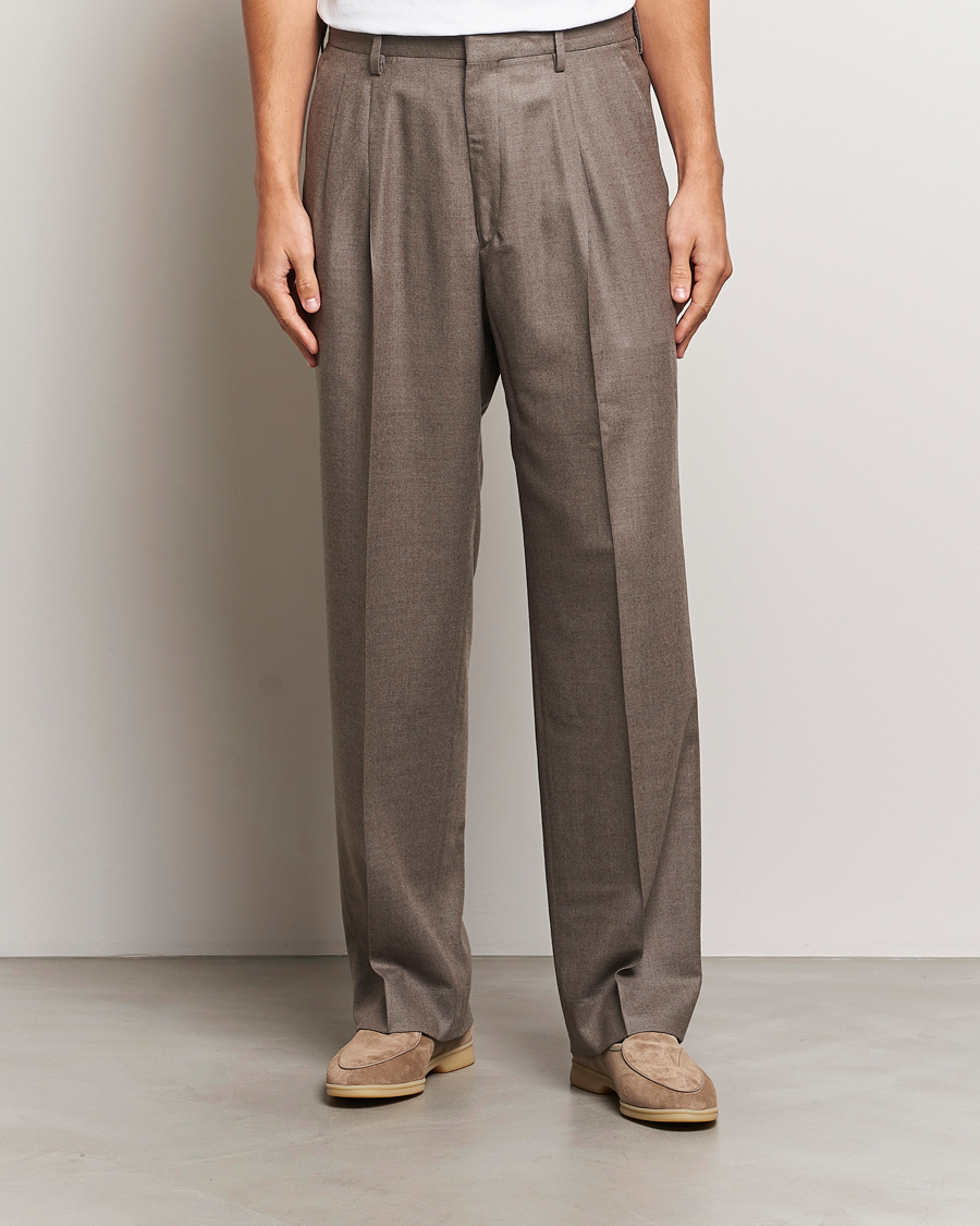 Mies |  | Auralee | Superlight Wool Slacks Top Brown