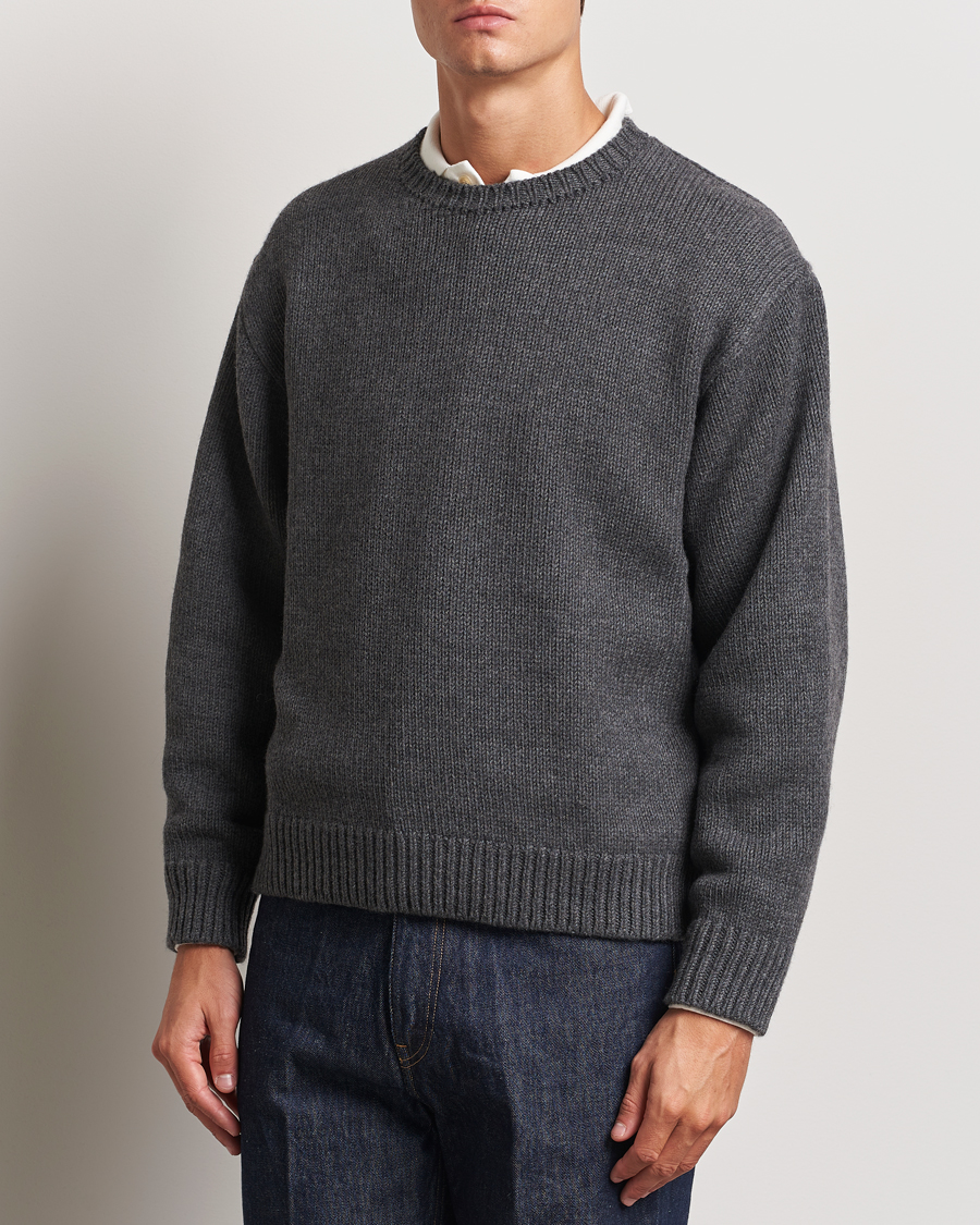 Mies |  | Auralee | Soft Wool Cord Pullover Charcoal