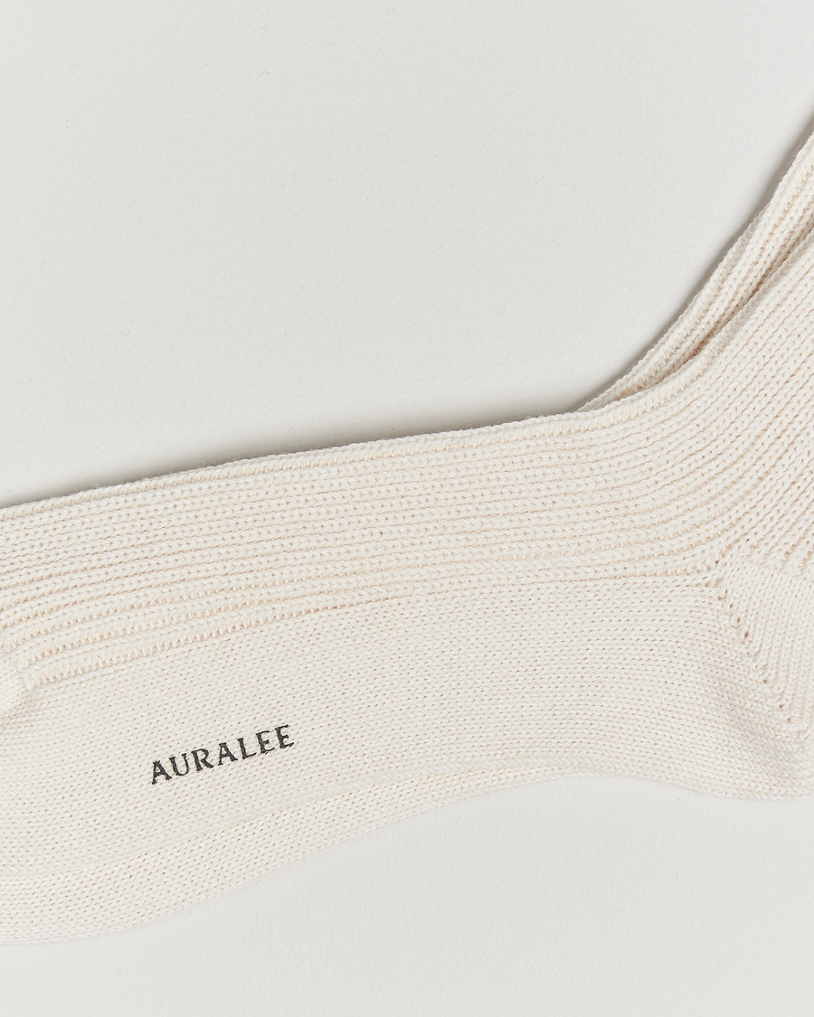 Mies |  | Auralee | Cotton/Cashmere Socks Ivory