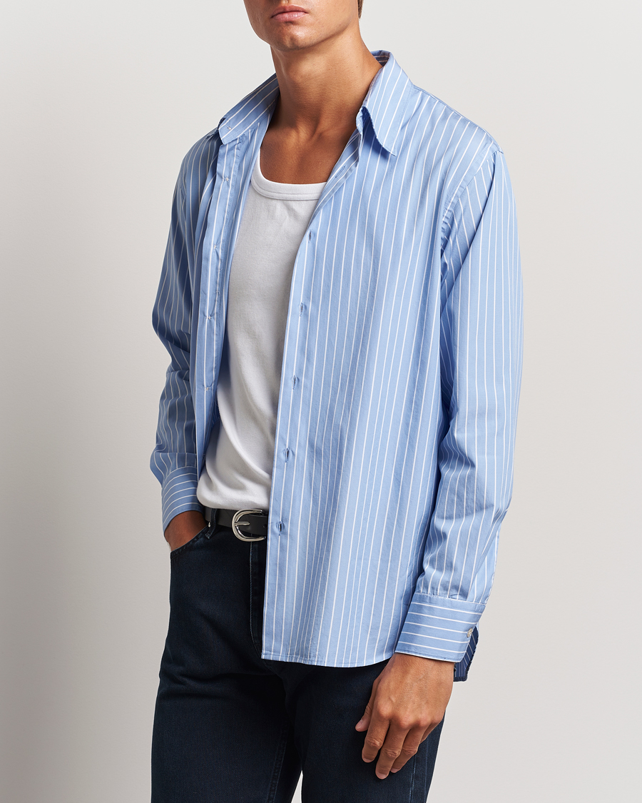 Mies | Vaatteet | Sunflower | Base Shirt Light Blue Stripe