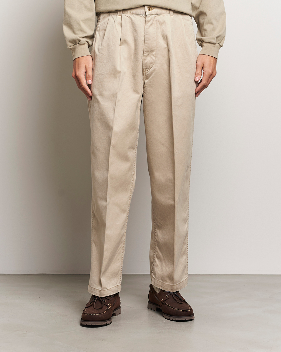 Mies |  | orSlow | Two Tuck Wide Trousers Khaki